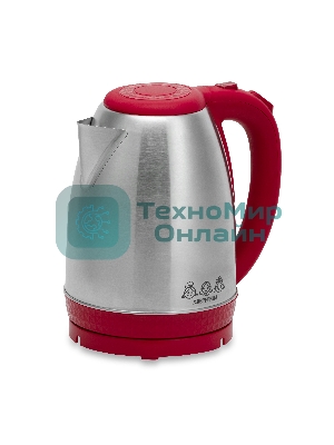 Чайник электрический Мастерица EK-1801М, рубин, 1,8л, нержавейка