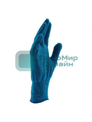 Перчатки из синтетической нити, ПВХ точка, 13 класс, 