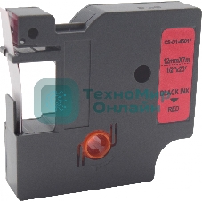Картридж ленточный Cactus CS-D1-45017 45017 черный/красный для Dymo LM 160, 210D, 280, PnP, 420P, 500 TS; Rhino Pro 6000, 5200, 4200