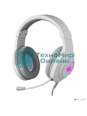 Гарнитура Redragon Hylas белая, проводная, USB / 2 x mini jack 3.5 мм, подсветка