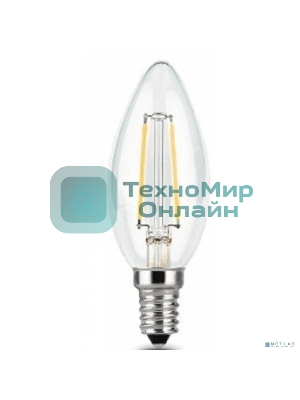 Лампа светодиодная филаментная Gauss Black Filament 11Вт свеча 4100К E14