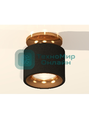 Светильник Ambrella Light XS7511121 SBK/PYG черный песок/золото желтое полированное MR16 GU5.3 (N7929, C7511, N7014)