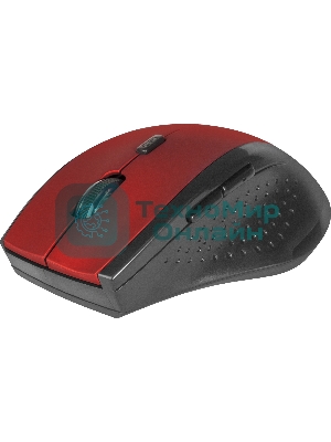 Мышь беспроводная Defender Accura MM-365 красный, 1600 dpi, радиоканал, USB, кнопки - 6