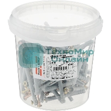 Дюбель-гвоздь 6х60 с потайной манжетой полипропилен (уп. 100 шт) ведро Tech-Krep 101468