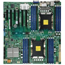 Материнская плата Supermicro MBD-X11DPI-N-B, LGA 3647, Intel C621, 16xDDR4, 14xSATA, 1xM.2, 6xPCI-E 3.0 (x16, x8), 2x 1Gb LAN, 1xVGA, 4xUSB-A 2.0, 3xUSB-A 3.2 Gen 1, 2xCOM, E-ATX, Bulk