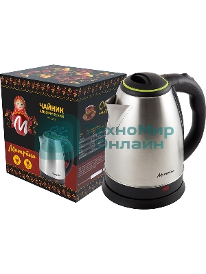 Чайник электрический Матрена MA-001 1.8 л,сталь,цвет крышки зеленый (005458)
