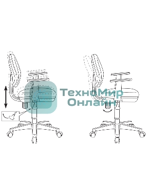 Кресло Бюрократ CH-W356AXSN Sticks 08 фиолетовый, ткань, 120 кг
