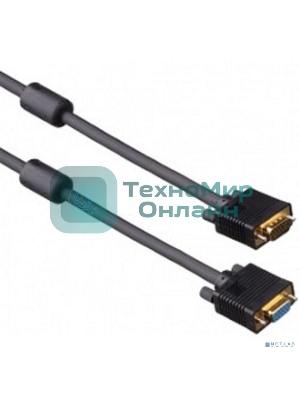 Удлинитель монитор - SVGA card (15M -15F) 1.8м 2 фильтра ExeGate позол. разъемы, экран