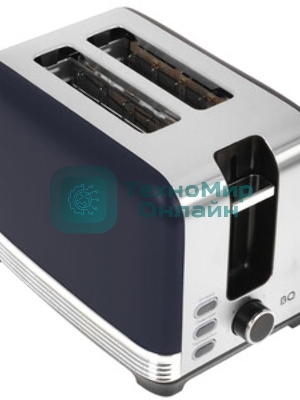 Тостер BQ T1000 синий, 1000 Вт, 2 слота