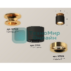 Светильник Ambrella Light XS7511121 SBK/PYG черный песок/золото желтое полированное MR16 GU5.3 (N7929, C7511, N7014)