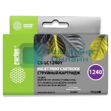 Картридж струйный Cactus CS-LC1240Y желтый (12 мл) для Brother MFC-J6510/6910DW