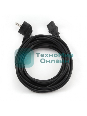 Кабель питания Cord Power Gembird/Cablexpert 1.8м, Schuko- C13, 6А, черный, с зазем.