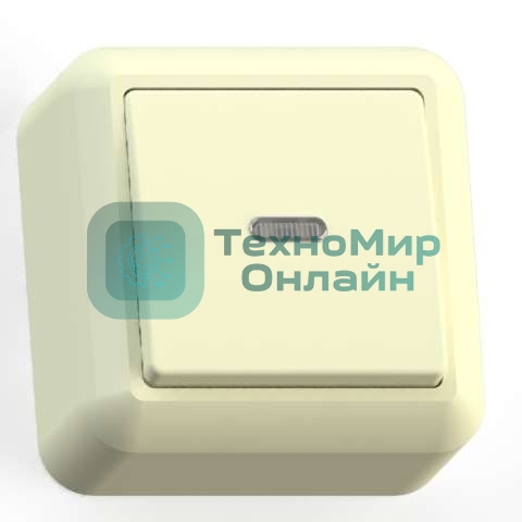 Выключатель Кунцево-Электро 1-кл. ОП Оптима 10А IP20 А110-386 с индик. с монтажной пластиной сл. кость