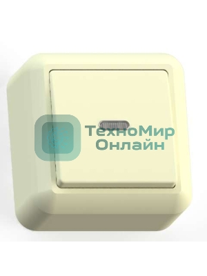 Выключатель Кунцево-Электро 1-кл. ОП Оптима 10А IP20 А110-386 с индик. с монтажной пластиной сл. кость