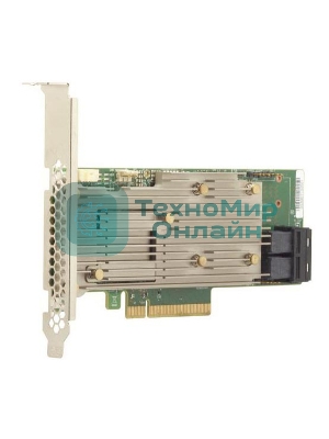 Контроллер MegaRAID 9460-8I SGL (05-50011-02), PCIe 3.1 x8 LP, SAS/SATA/NVMe, RAID 0,1,5,6,10,50,60, 8port(2 * int SFF8643), 2Gb Cache, 3508ROC
