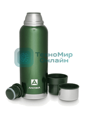 Термос Арктика 106-1600 зеленый, бытовой, вакуумный (для напитков)