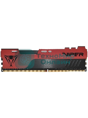 Оперативная память Patriot Viper Elite II, DDR4, 8GB (1x8 GB), 3200 MHz, CL18, DIMM, радиатор, красный/черный