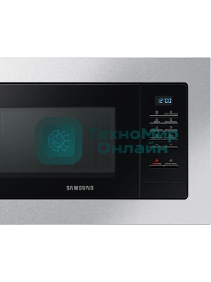 Микроволновая печь встраиваемая Samsung MS20A7013AT/BW нержавеющая сталь/черный, 20 л, 850 Вт, переключатели - кнопки