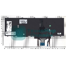 Клавиатура для ноутбука Dell Latitude E5550 E5570 черная без рамки с подсветкой (гор. Enter)