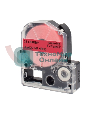 Картридж ленточный Cactus CS-LK4RBP черный для Epson LW300/LW400/LW700/LW600P/LW1000P/K400/Z700/Z900