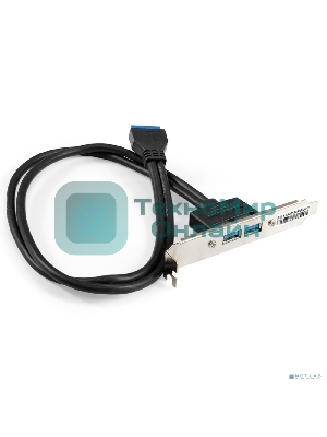 Планка портов в корпус 2xUSB 3.0 ExeGate BrctUSB3-2A (USB 3.0 20pin (IDC 20pin F) --> 2x USB 3.0 Af, кабель 20 см)
