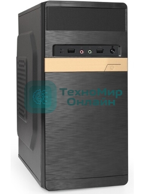 Компьютерный корпус Minitower ExeGate BAA-303MU-UNS500 (mATX, БП UNS500 с вент. 12см, 2*USB+1*USB 3.0, HD Audio, черный)