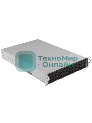 Корпус Supermicro CSE-826BAC4-R920LPB, 2U, 8 x SAS3 & 4 x hybrid NVMe 3.5 bays