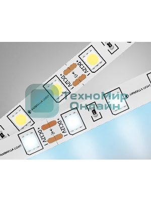 Светодиодная лента Ambrella light GS2003 5050 60Led/ 14.4W m/ 12V IP20 6500K/ 5000*10*1.87mm (2 конт.)
