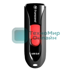 Флешка USB Transcend JetFlash 590 (TS16GJF590K), 16Gb, USB 2.0, R/W 15/5 черный/красный