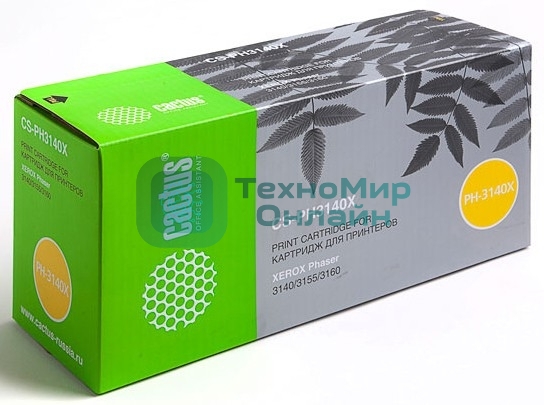 Картридж лазерный Cactus CS-PH3140X (108R00909) черный (2500 стр.) для Xerox Phaser 3140/3155/3160