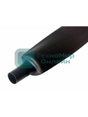 Термоусаживаемая трубка Rexant 60,0/30,0 мм, черная, упаковка 10 шт. по 1 м