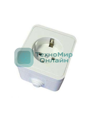 Розетка 1-м ОП Клио 16А с заземл. IP44 белый UNIVersal К2228