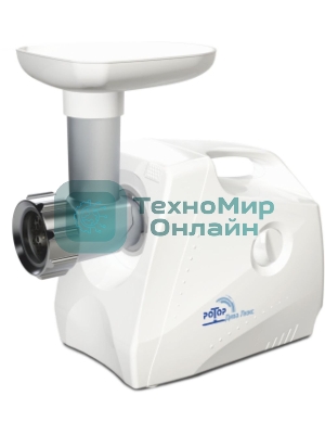Мясорубка электрическая Ротор Дива Люкс ЭМШ 35/300-1 белый, 1500 Вт, 0.6 кг/мин, насадки - 1