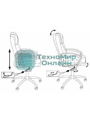 Кресло Бюрократ T-800N/BLACK черный, кожа