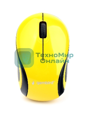 Мышь беспроводная Gembird MUSW-615 желтый, 1200 dpi, радиоканал, USB, кнопки - 3