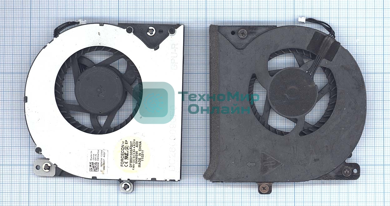 Вентилятор (кулер) для ноутбука Dell Alienware M18X GPU правый