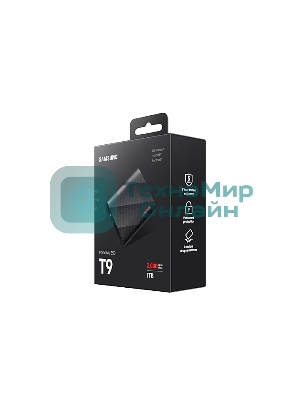 Внешний SSD Samsung T9, 1TB, USB 3.2 Gen 2x2 Type-C, R/W 2000/1950, черный