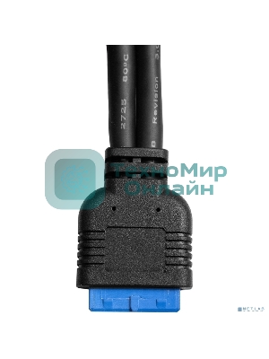 Планка портов в корпус 2xUSB 3.0 ExeGate BrctUSB3-2A (USB 3.0 20pin (IDC 20pin F) --> 2x USB 3.0 Af, кабель 20 см)