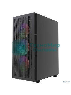 Компьютерный корпус Powercase Mistral EA17, Tempered Glass, 4x 120мм ARGb PWM Fan, черный, ATX (CMAEA17-A4)