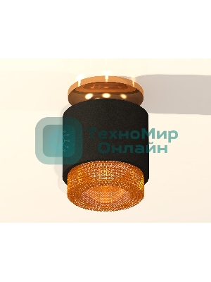 Светильник Ambrella Light XS7511122 SBK/PYG/CF черный песок/золото желтое полированное/кофе MR16 GU5.3 (N7929, C7511, N7195)