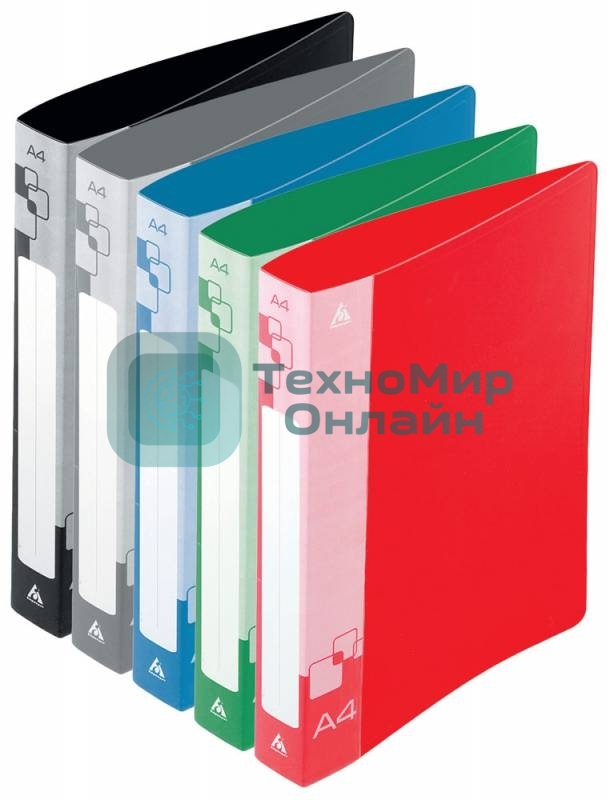 Папка с металлическим зажимом Бюрократ -PZ07C A4, пластик, 0.7мм, внутренний и торцевой карман, ассорти