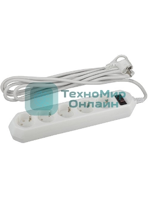 Сетевой фильтр ЭРА USF-5es-1.5m-W, 1.5 м, белый