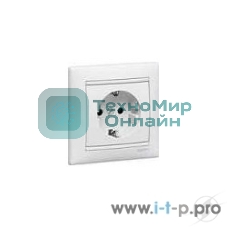 Розетка электрическая Valena с заземлением (белая)