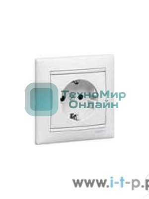 Розетка электрическая Valena с заземлением (белая)