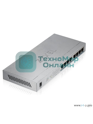 Коммутатор Zyxel GS1008HP Switch PoE +, 8xGE PoE +, tabletop, metal, silent, budget PoE 60 W