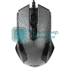 Мышь проводная Qumo Office M14 серый, 1000 dpi, USB, кнопки - 3