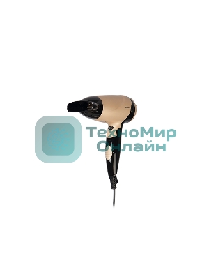 Фен Centek CT-2209 BLG черный/золотой перламутр, 1600 Вт, компактный