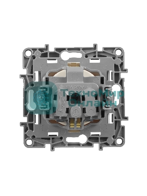 Розетка 2К+З, на винтах, защ. шт., сл. кость ETIKA 