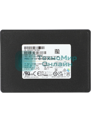 Накопитель SSD Samsung PM893, 1920Gb, SATA III, R/W 550/520