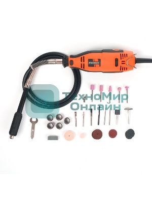 Прямошлифовальная машина (гравер) PATRIOT EE 160с гибким валом, 160Вт, 40 насадок в комплекте, кейс